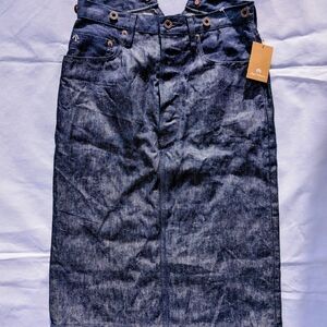 Brand New High End Brand Japanese Nigel Cabourn Women’s Denim Blue Skirt Size 6